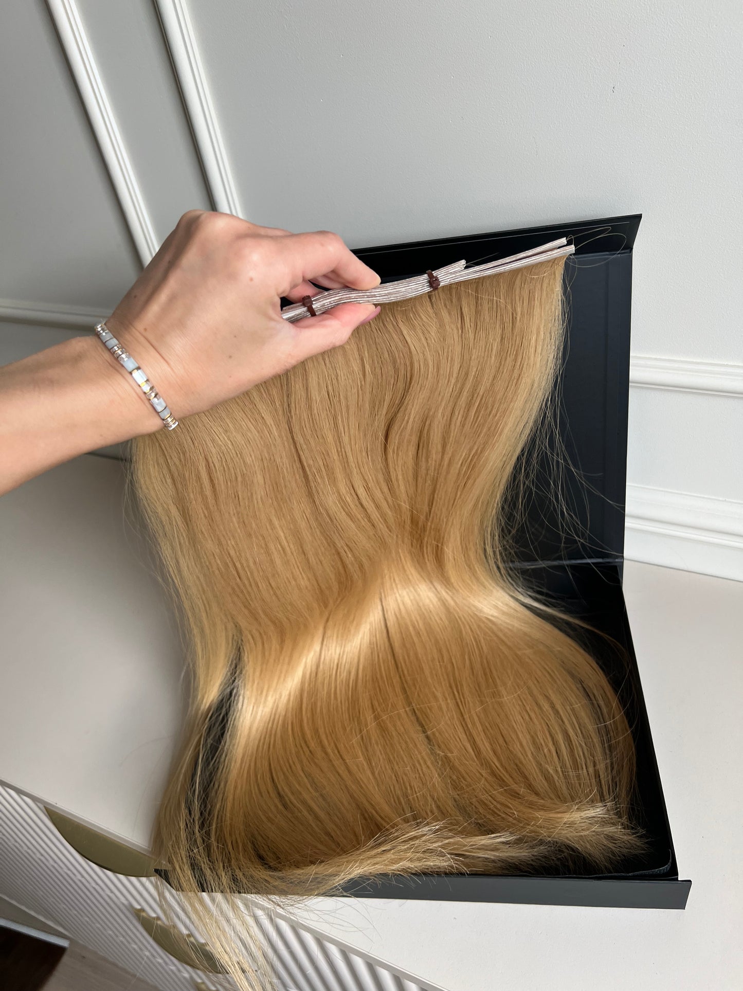 Włosy doczepiane słowiańskie bio taśmy 62 cm 178 g