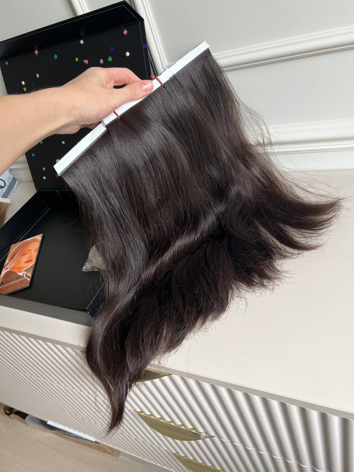 Włosy doczepiane naturalne dziewicze nie farbowane 39 cm 96 g