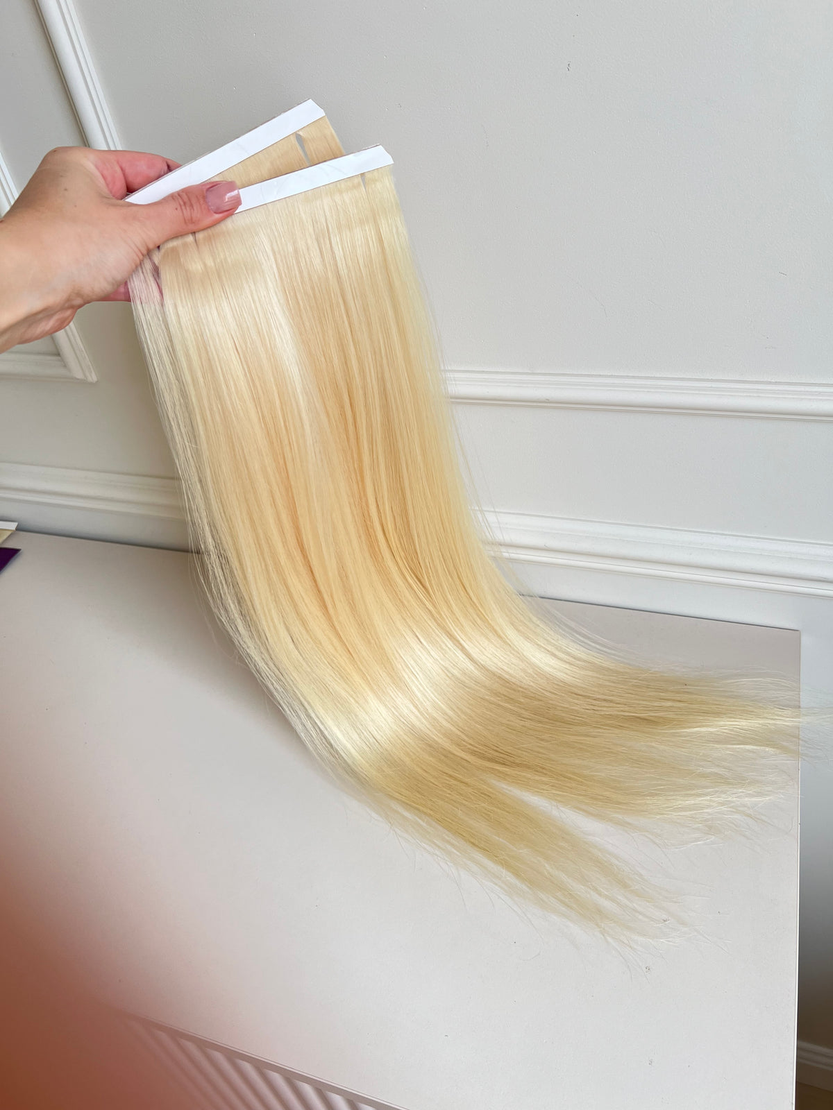 Włosy doczepiane słowiańskie naturalne 56 g 61 cm Bio taśmy boczne