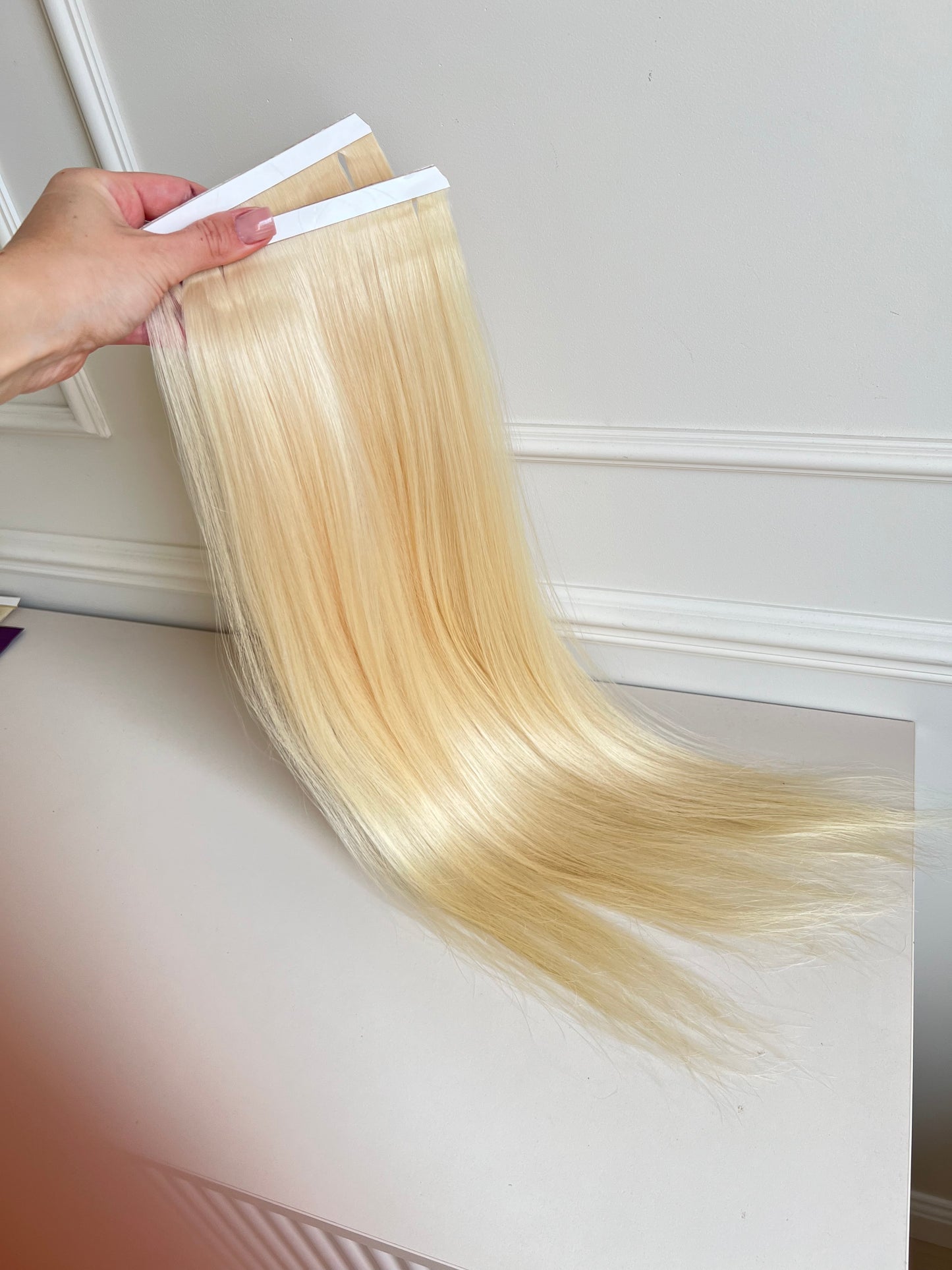 Włosy doczepiane słowiańskie naturalne 56 g 61 cm Bio taśmy boczne