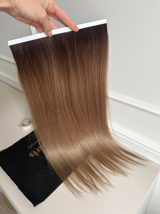 Włosy doczepiane słowiańskie bio taśma 57 cm 62 g
