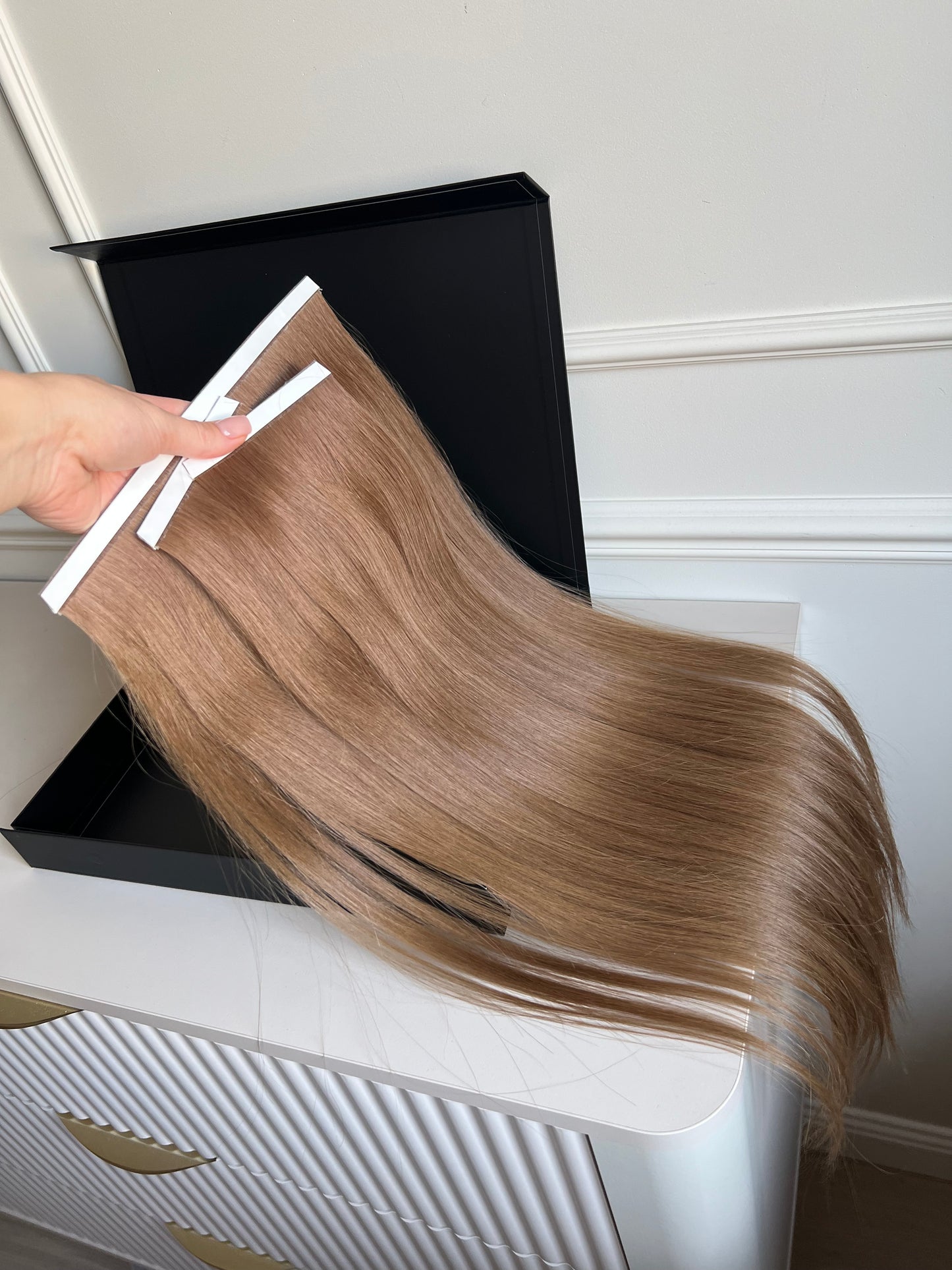 Włosy naturalne doczepiane słowiańskie 104 g 58 cm Bio taśmy