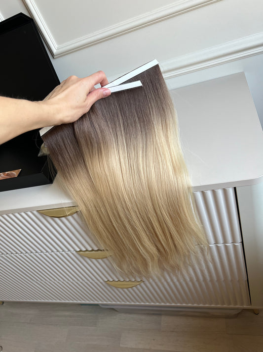 Włosy naturalne doczepiane słowiańskie ekstra fine 55 cm 90 g biotaśmy