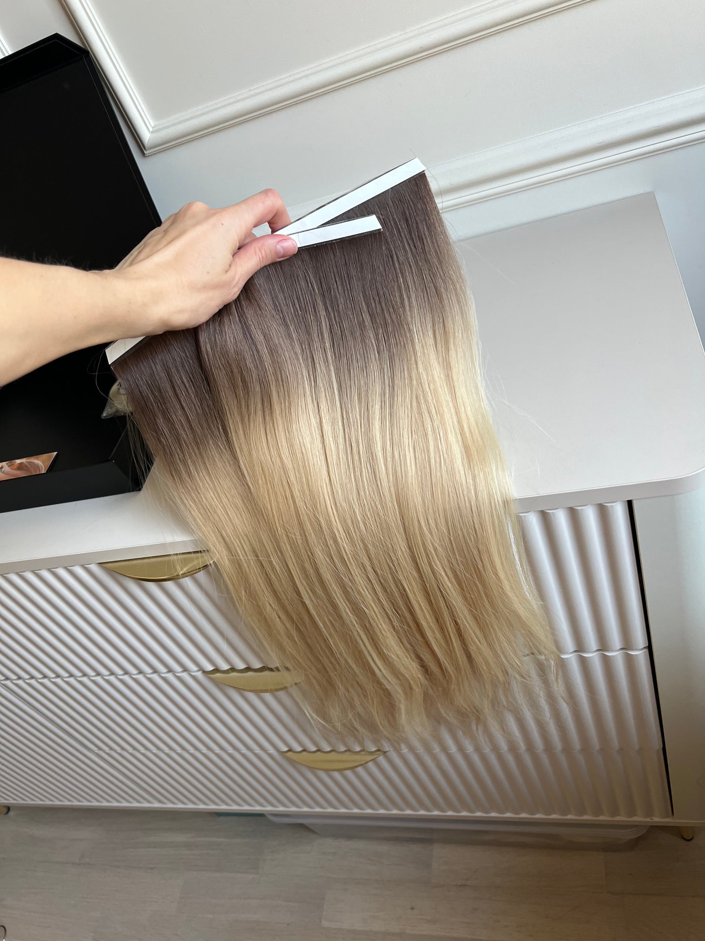 Włosy naturalne doczepiane słowiańskie ekstra fine 55 cm 90 g biotaśmy
