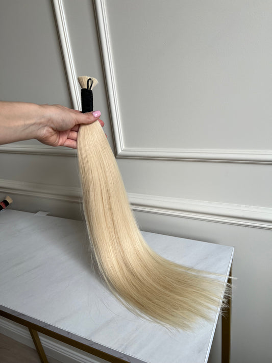 Włosy naturalne słowiańskie do przedłużania 55 cm 91 g