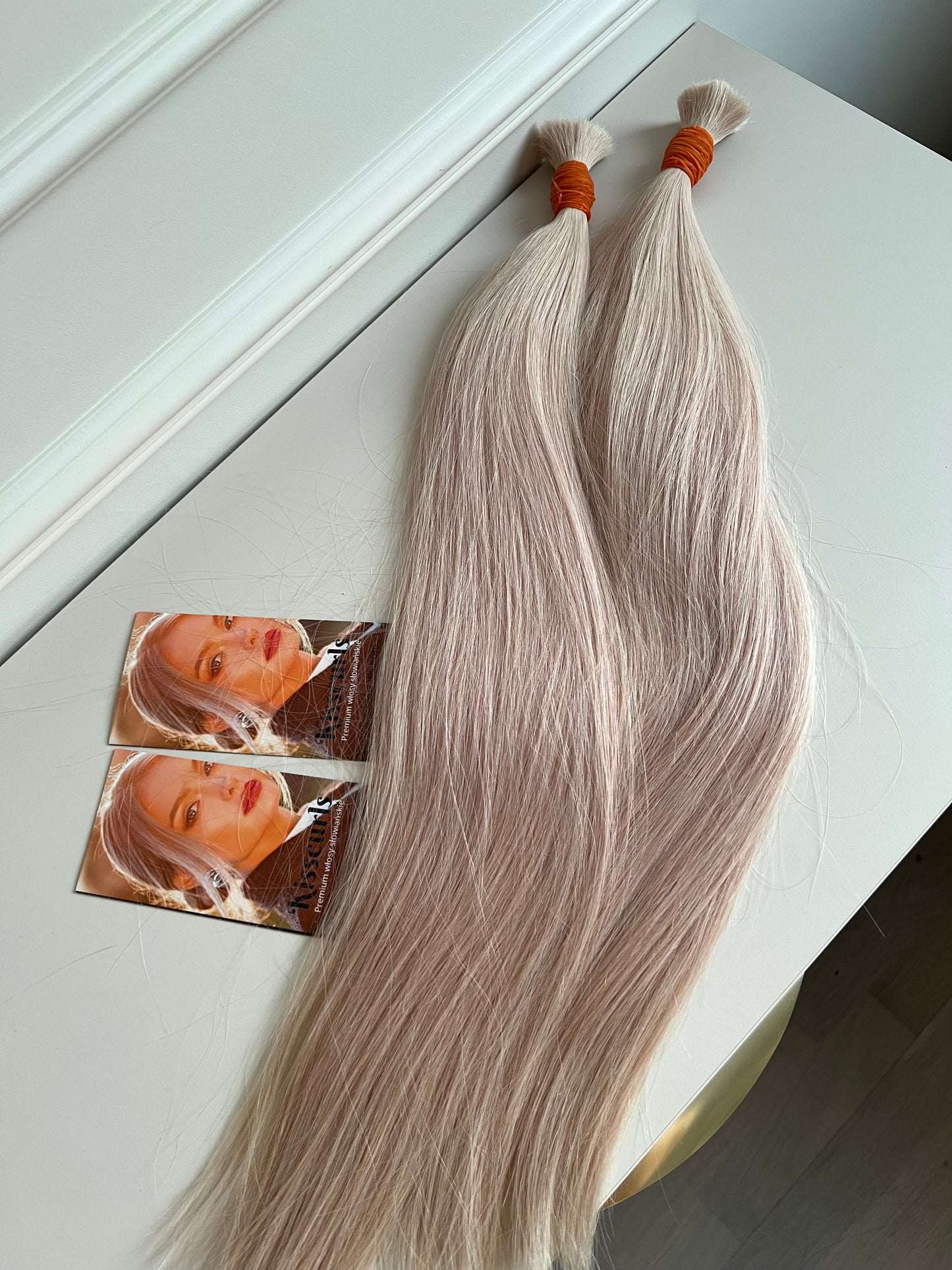Włosy naturalne Jasny Blond 97g 60cm lux