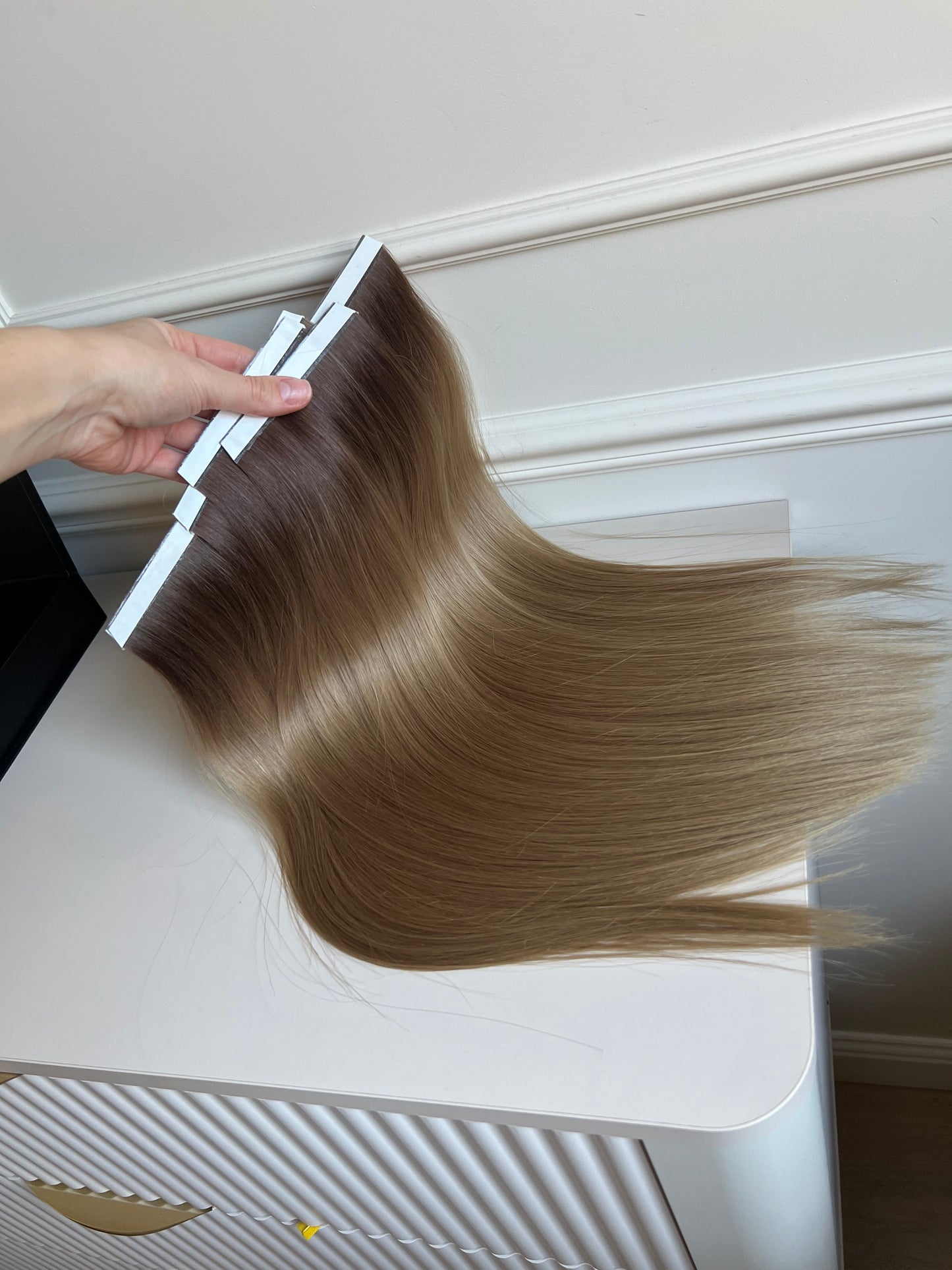 Włosy naturalne doczepiane słowiańskie 48 cm 133 g Bio taśmy