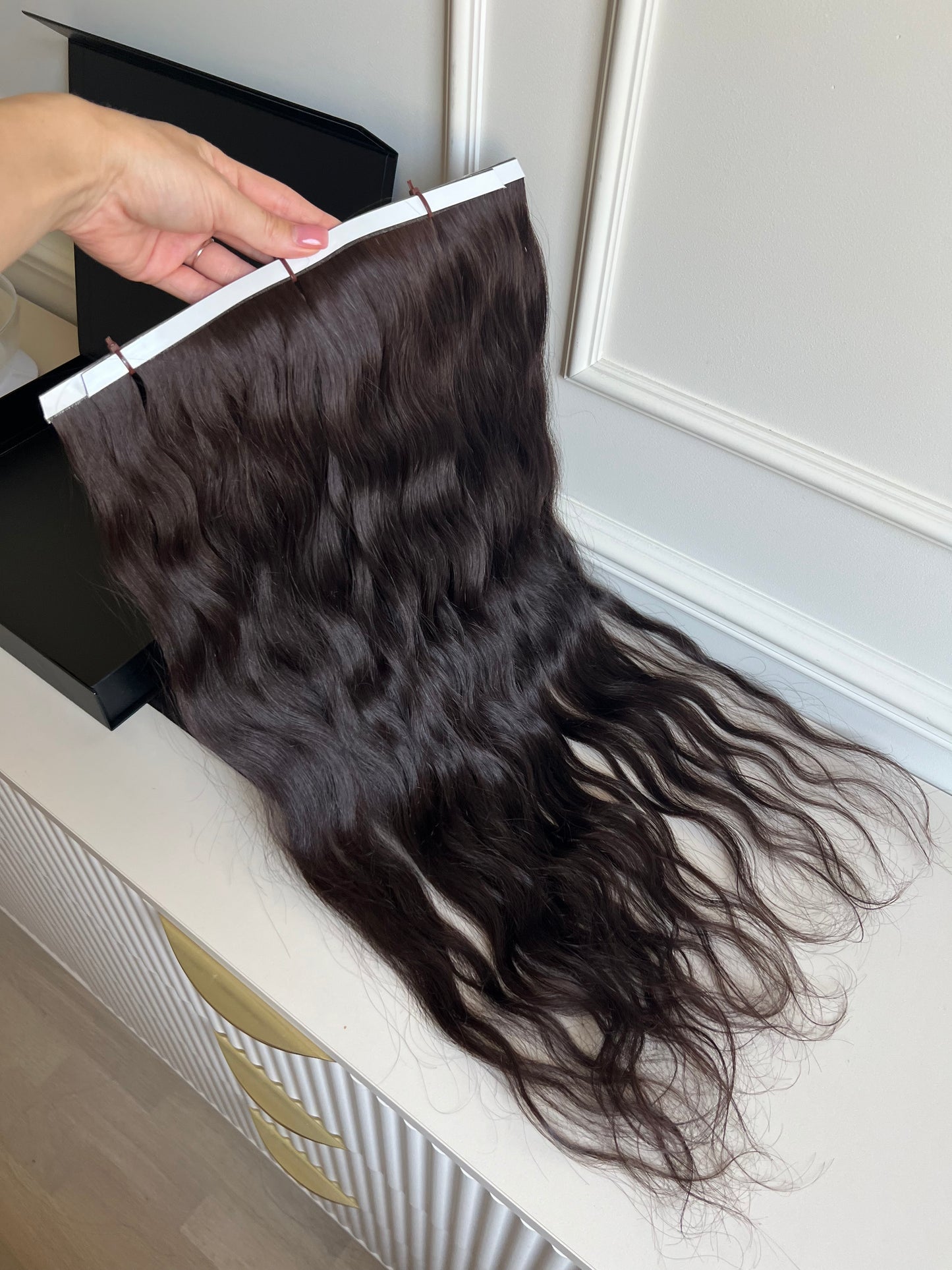 Włosy doczepiane naturalne 117 g 63 cm bio taśmy