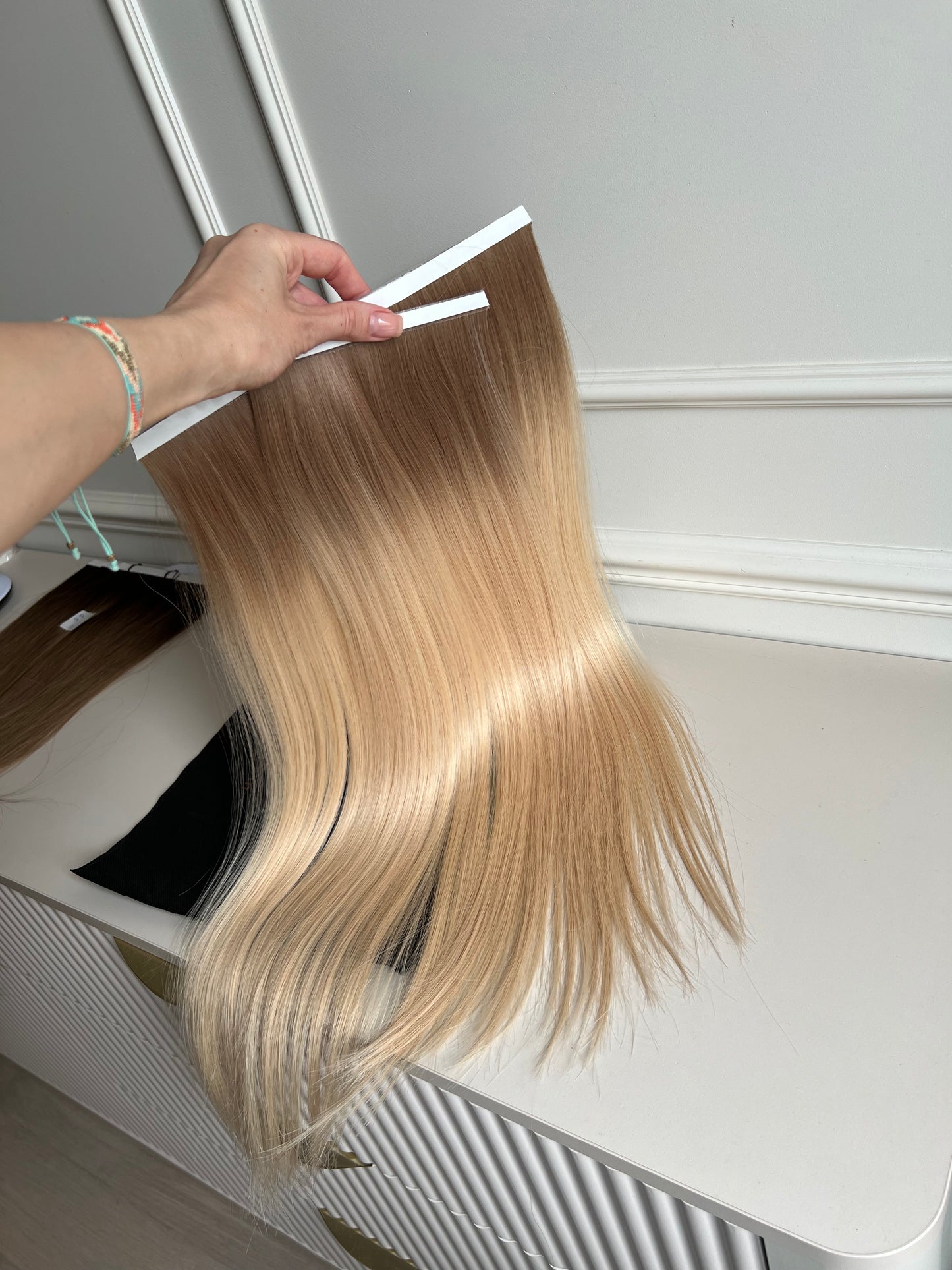 Włosy doczepiane naturalne Bio taśmy 59 cm 98 g
