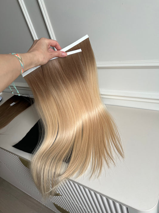 Włosy doczepiane naturalne Bio taśmy 59 cm 98 g