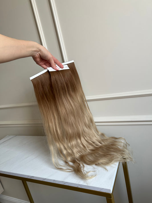 Doczepiane Włosy ombre na biotaśmy 55cm 84g Słowiańskie