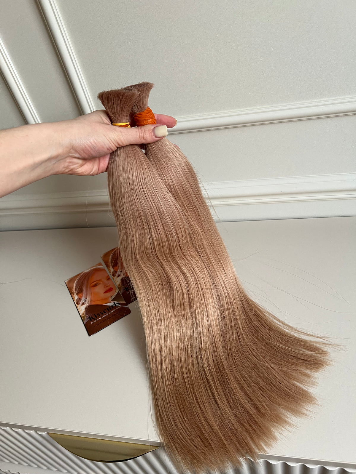 Włosy naturalne Ciemny beżowy blond 93g 50cm lux