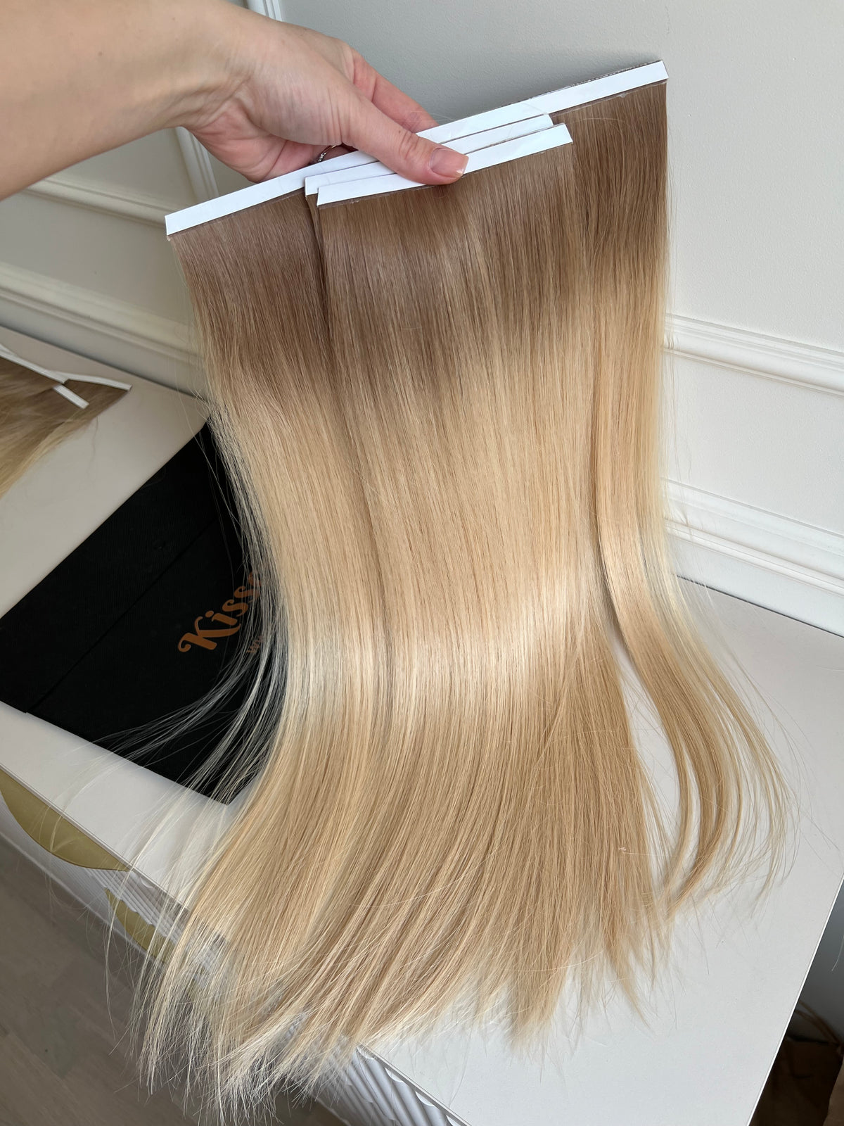 Włosy doczepiane słowiańskie 58 cm 123 g Bio taśmy
