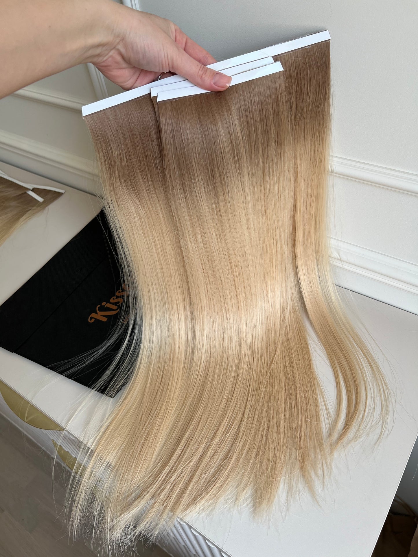 Włosy doczepiane słowiańskie 58 cm 123 g Bio taśmy