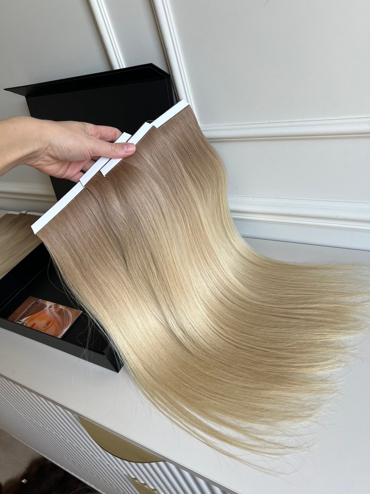 Włosy naturalne doczepiane słowiańskie 47 cm 100 g Bio taśmy