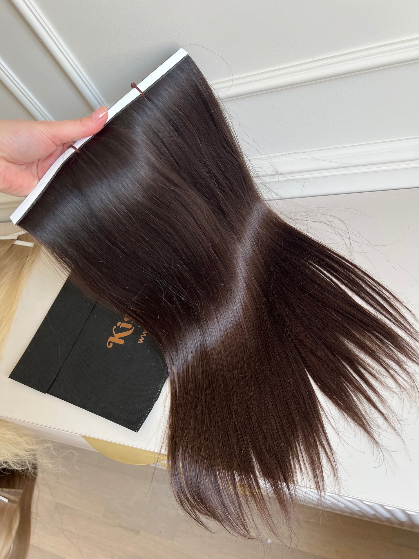 Włosy doczepiane dziewicze nie farbowane Bio taśmy 53 cm 144 g