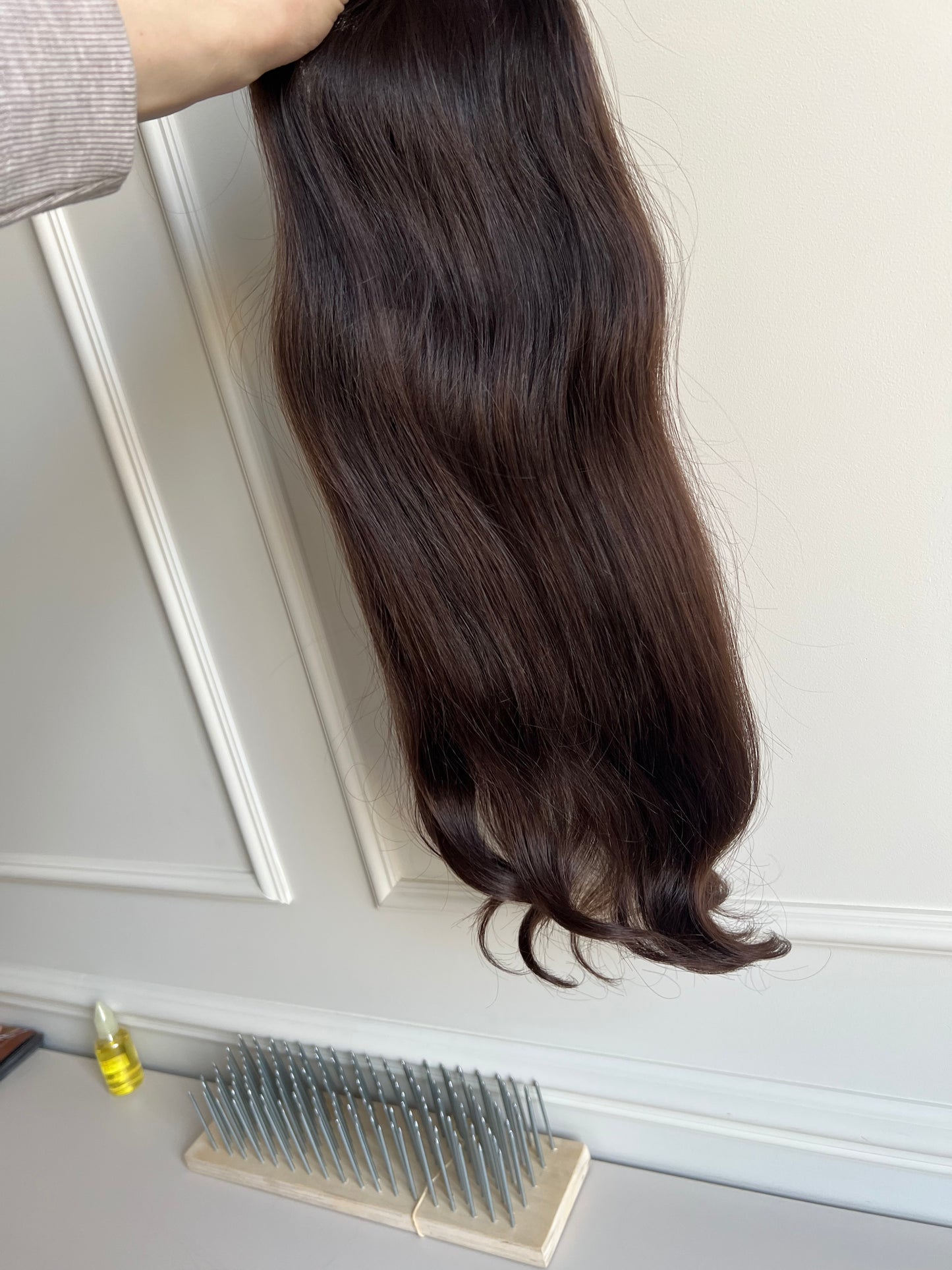 Włosy dziewicze naturalne nie farbowane w kitce 100g 59cm