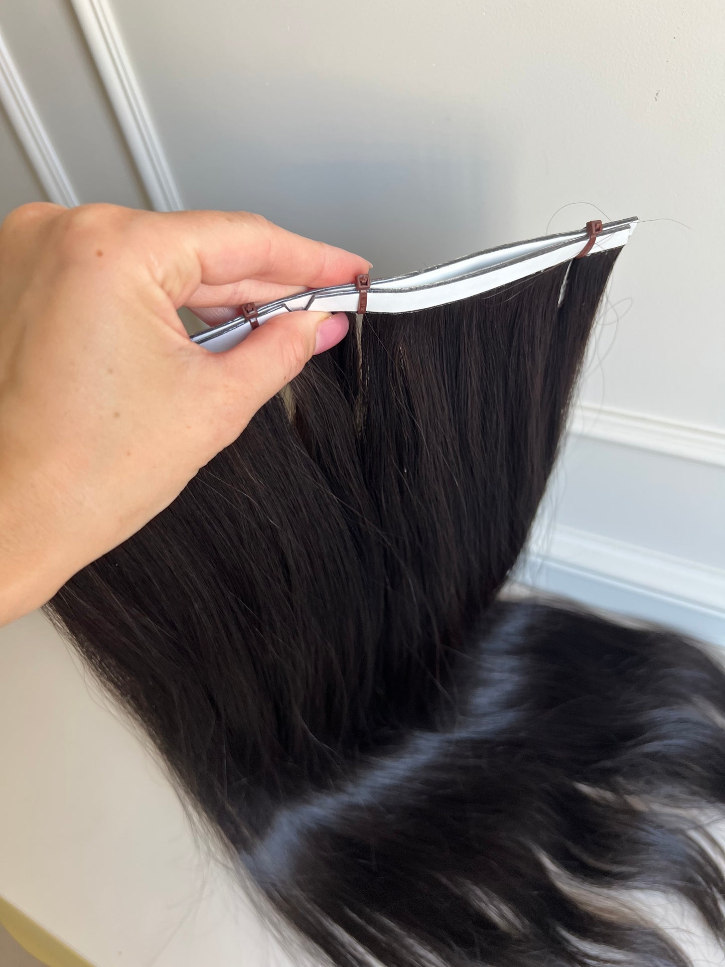 Włosy słowiańskie doczepiane 66 cm 145 g biotaśmy