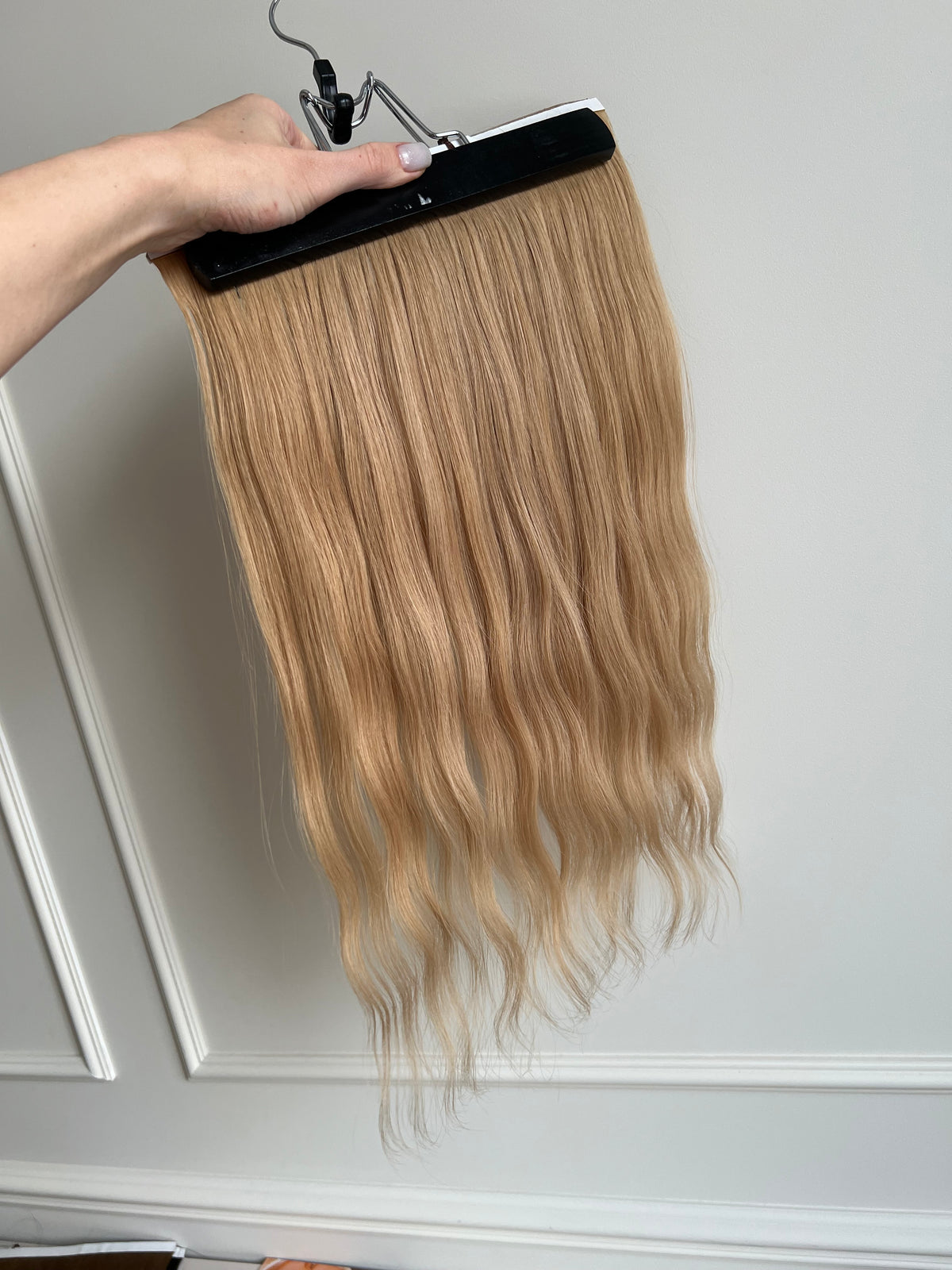 DIY Dark Blonde Long Tape weft Hair Extensions Bio Long Tape Wefts 49cm 65g 2 biotaśmy