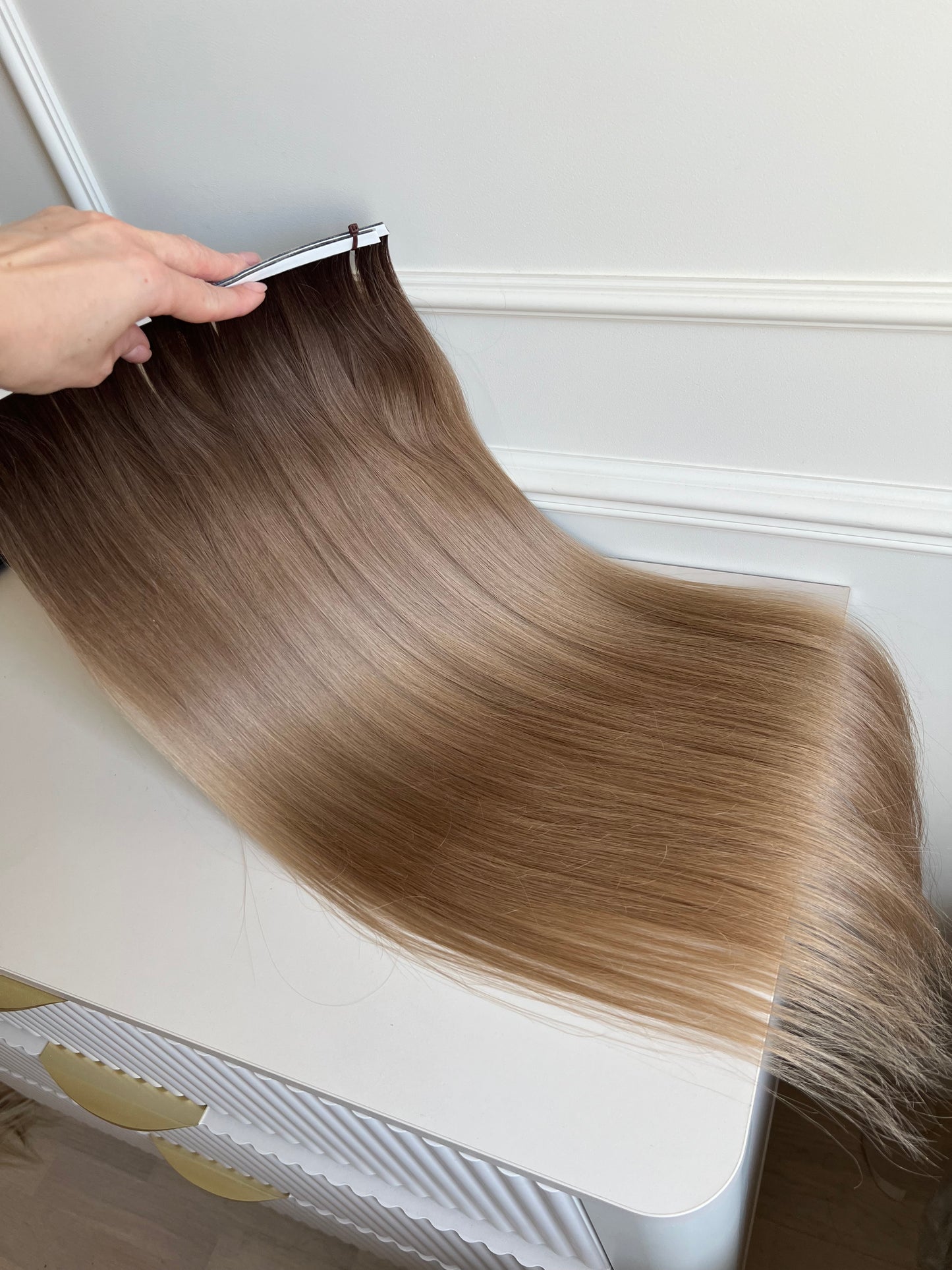 Włosy naturalne doczepiane słowiańskie 69 cm 102 g Bio taśmy