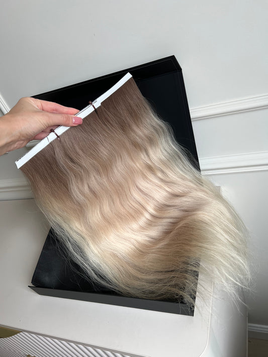 Doczepiane włosy na Bio taśmy naturalne 54 cm 95 g