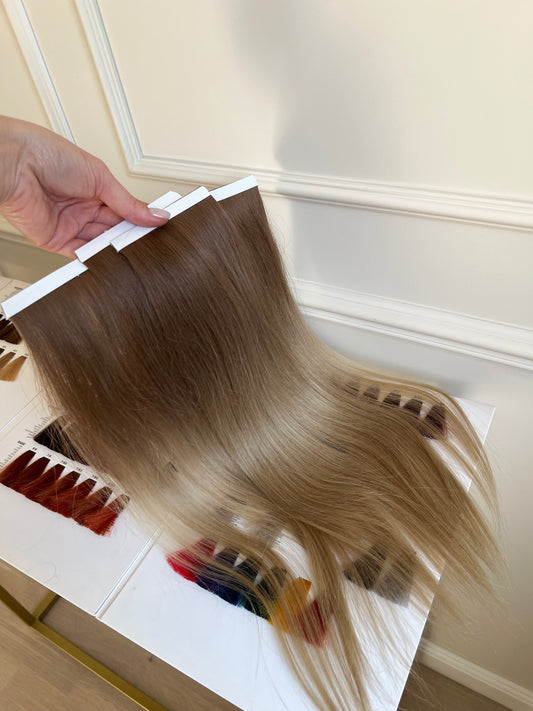 Włosy naturalne doczepiane Blond ombre 46cm 66g bio tape