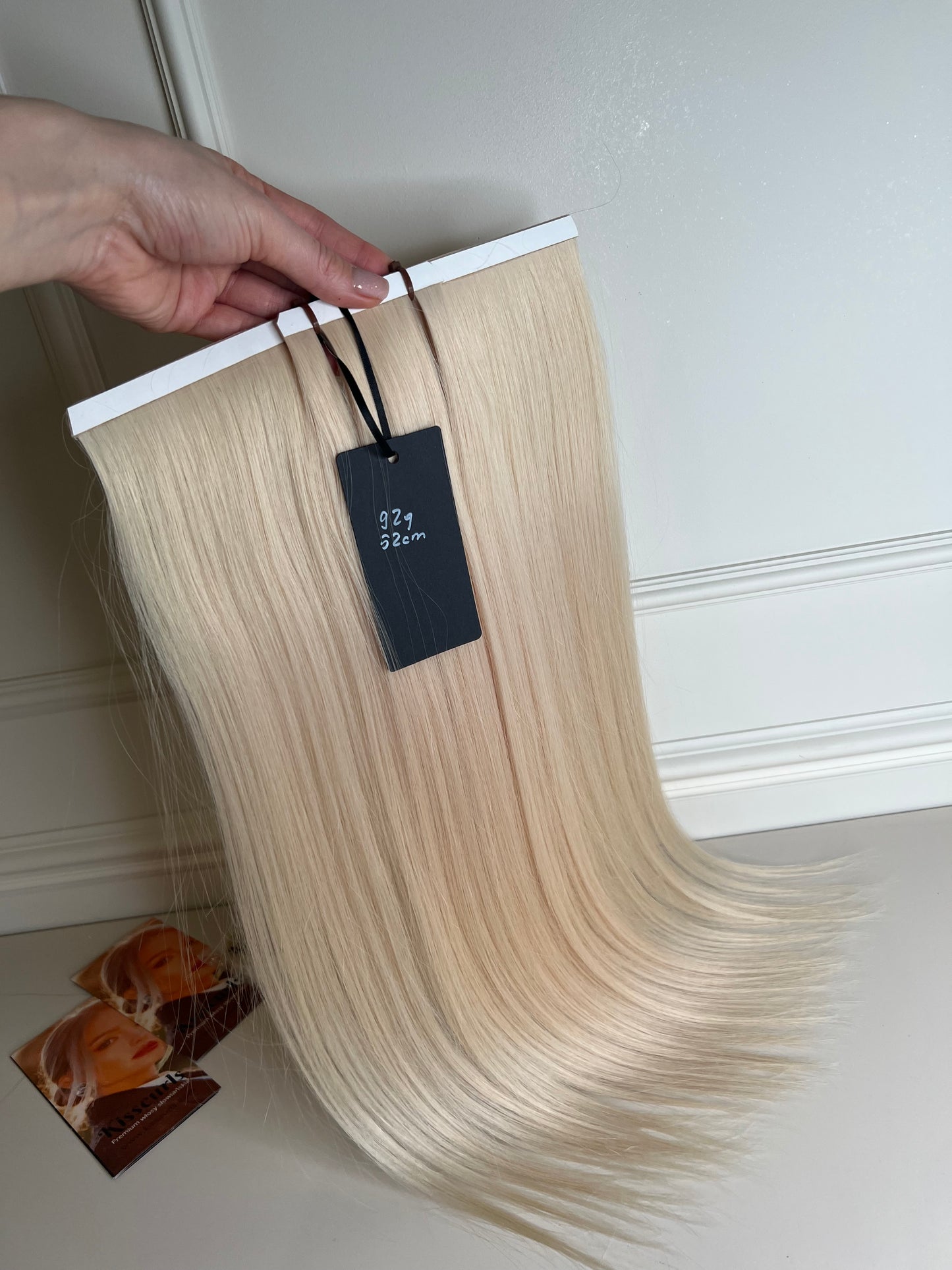 Doczepiane włosy naturalne słowiańskie jednogłowe 92 g 52 cm biotape zestaw 3 sztuki