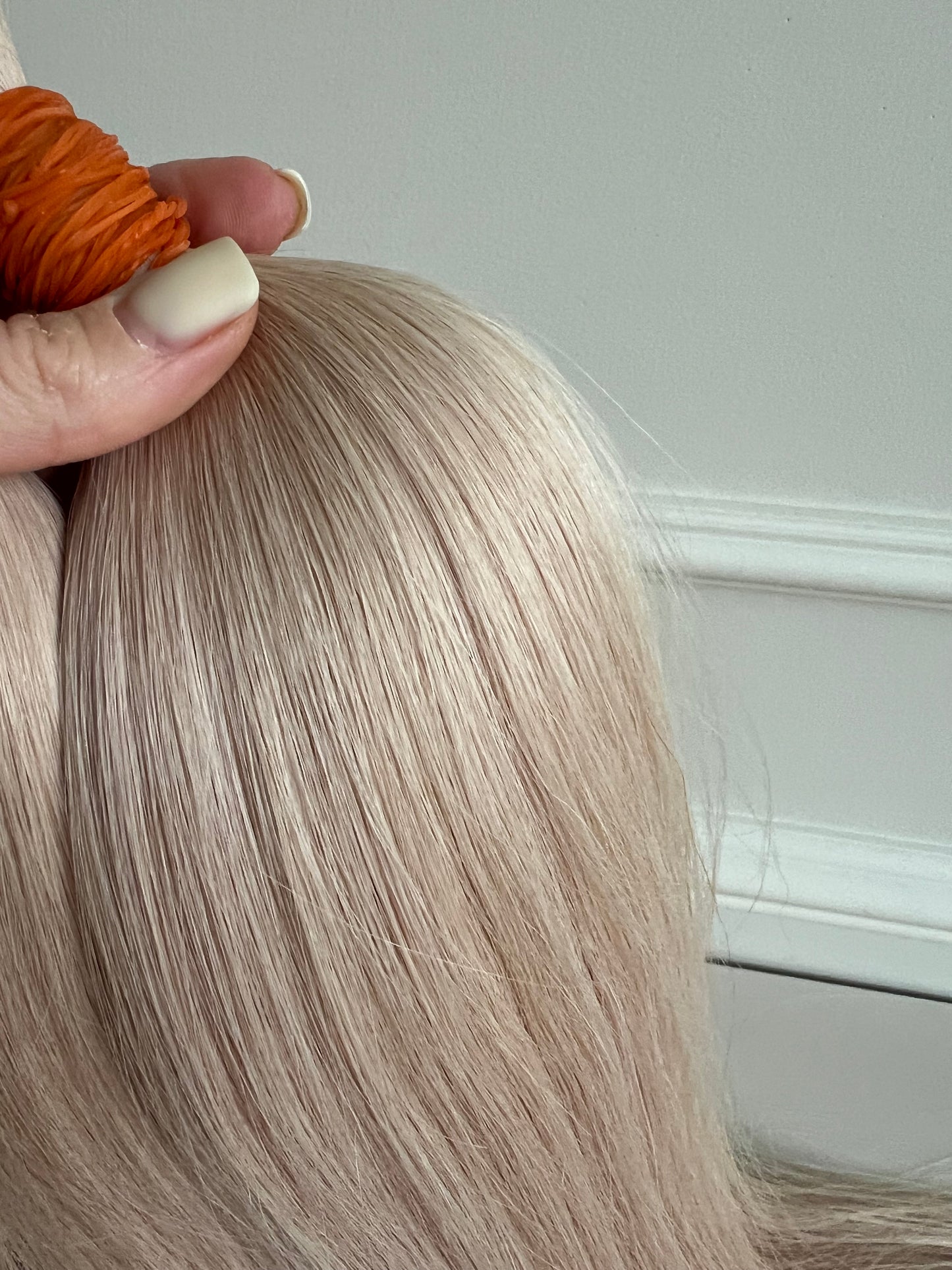 Włosy naturalne Jasny Blond 97g 60cm lux