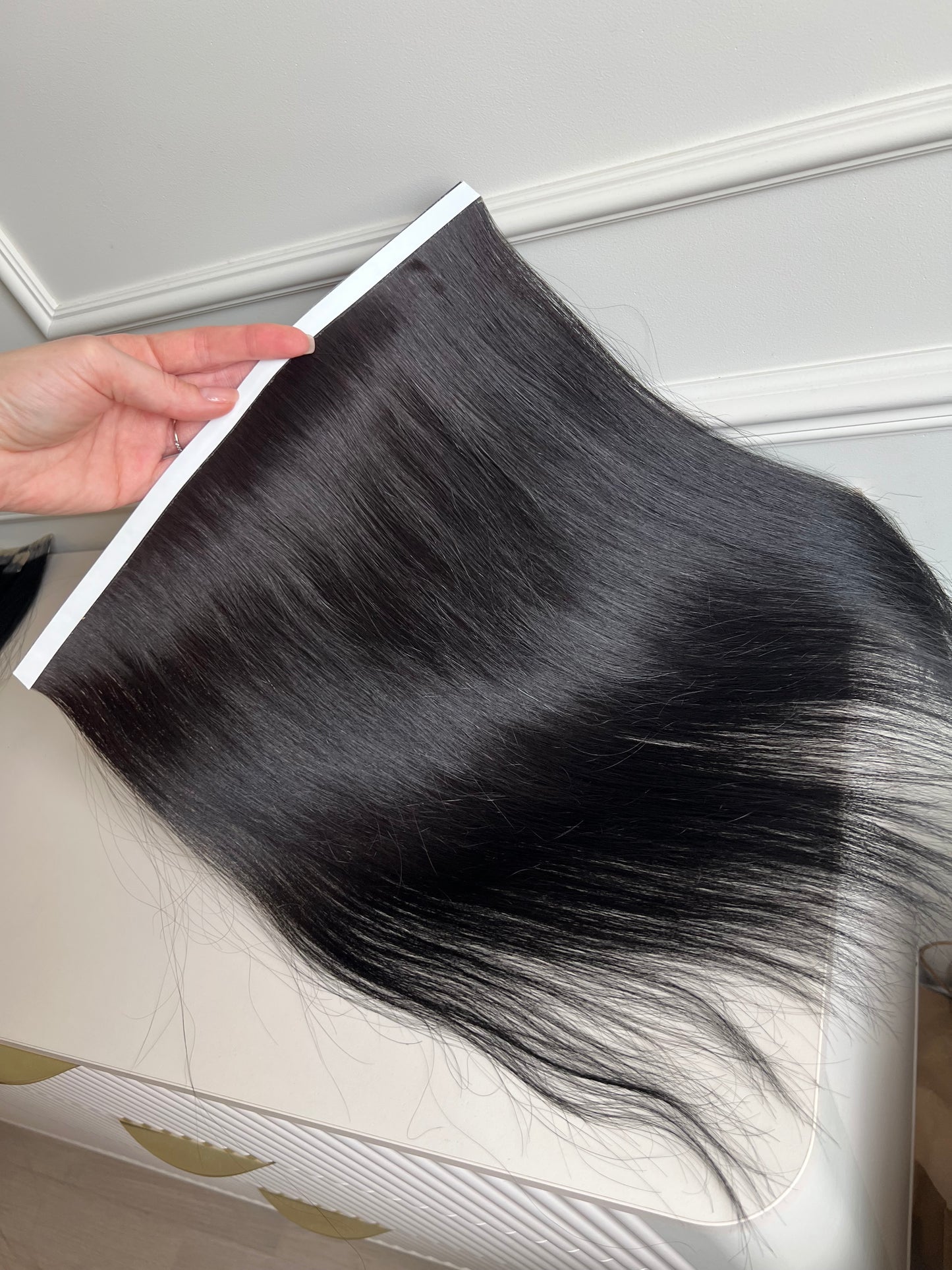 Włosy doczepiane słowiańskie bio taśma 44 cm 47 g