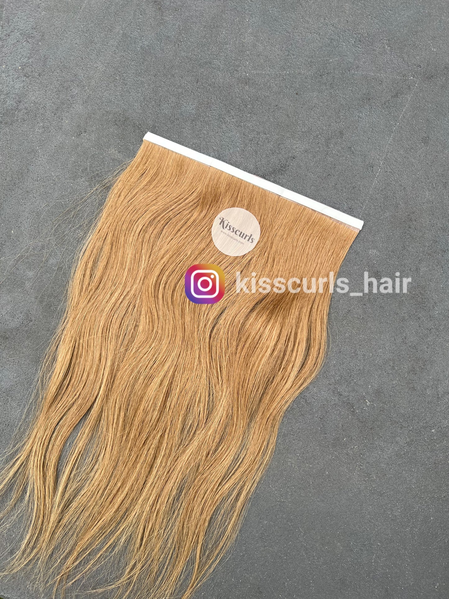 Dark blonde hair colour Bio Long Tape Weft Slavic Hair 1 Piece 38g 46cm