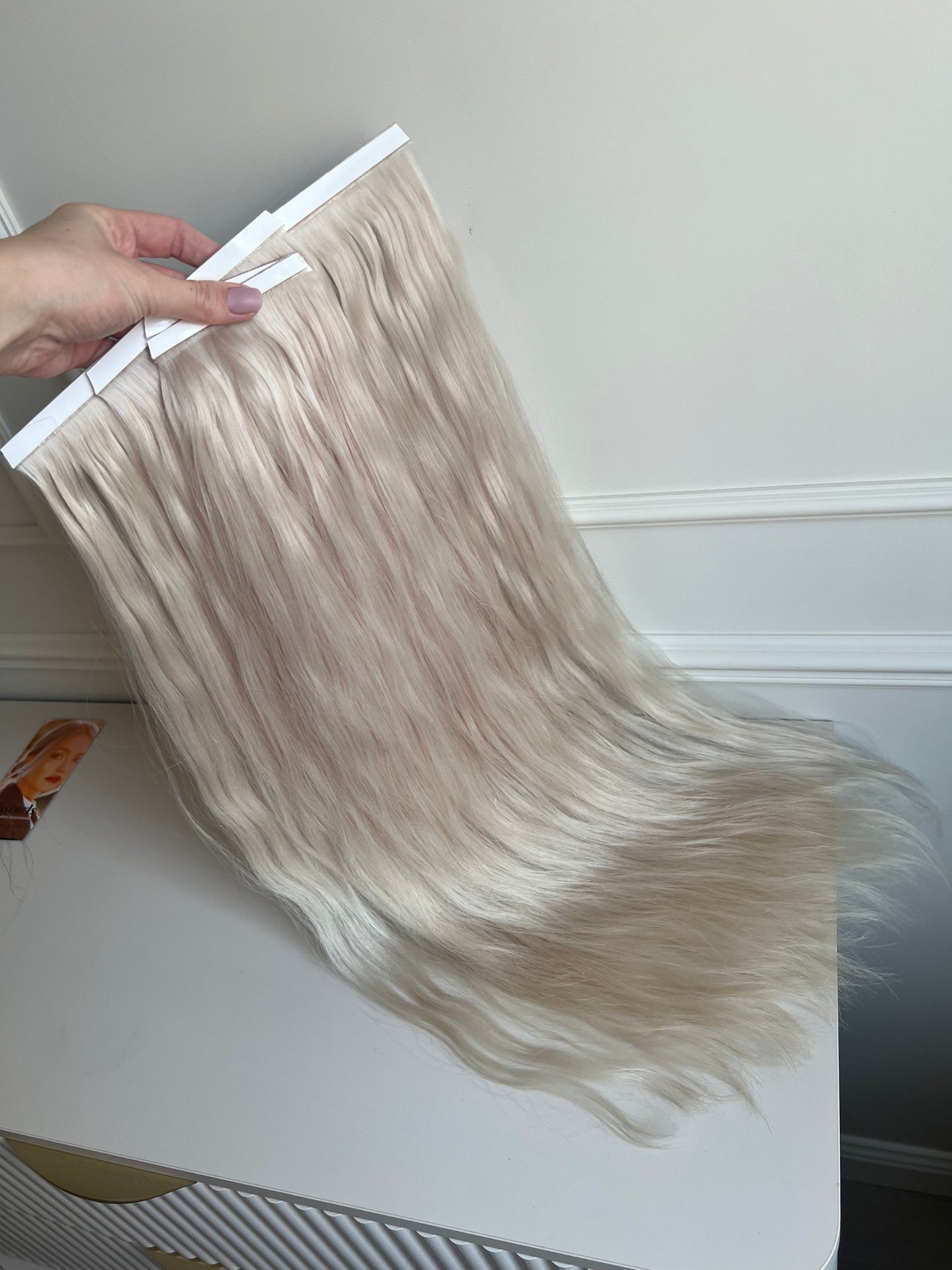 Włosy naturalne doczepiane 120g 64cm biotaśmy