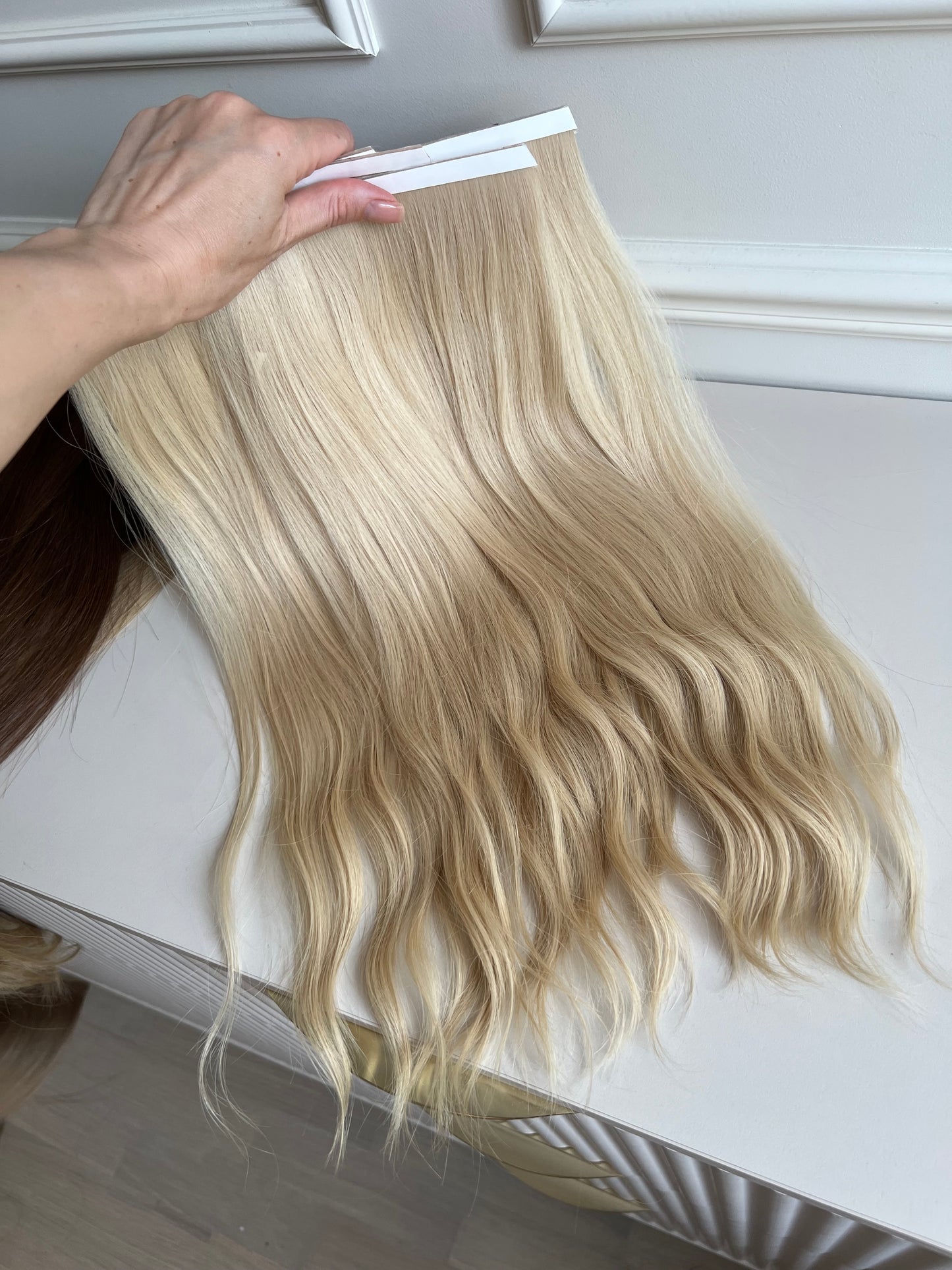 Włosy doczepiane słowiańskie Bio taśmy 46cm 97g