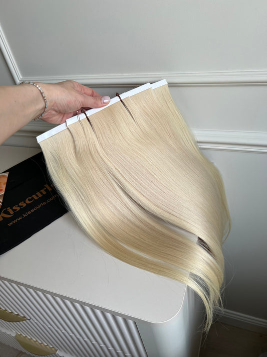 Włosy doczepiane słowiańskie Bio taśmy zestaw 57 cm 140 g