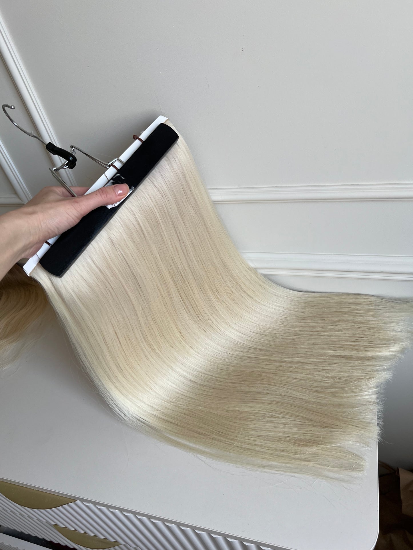 Włosy doczepiane jasny Blond Bio taśmy 145 g 57 cm