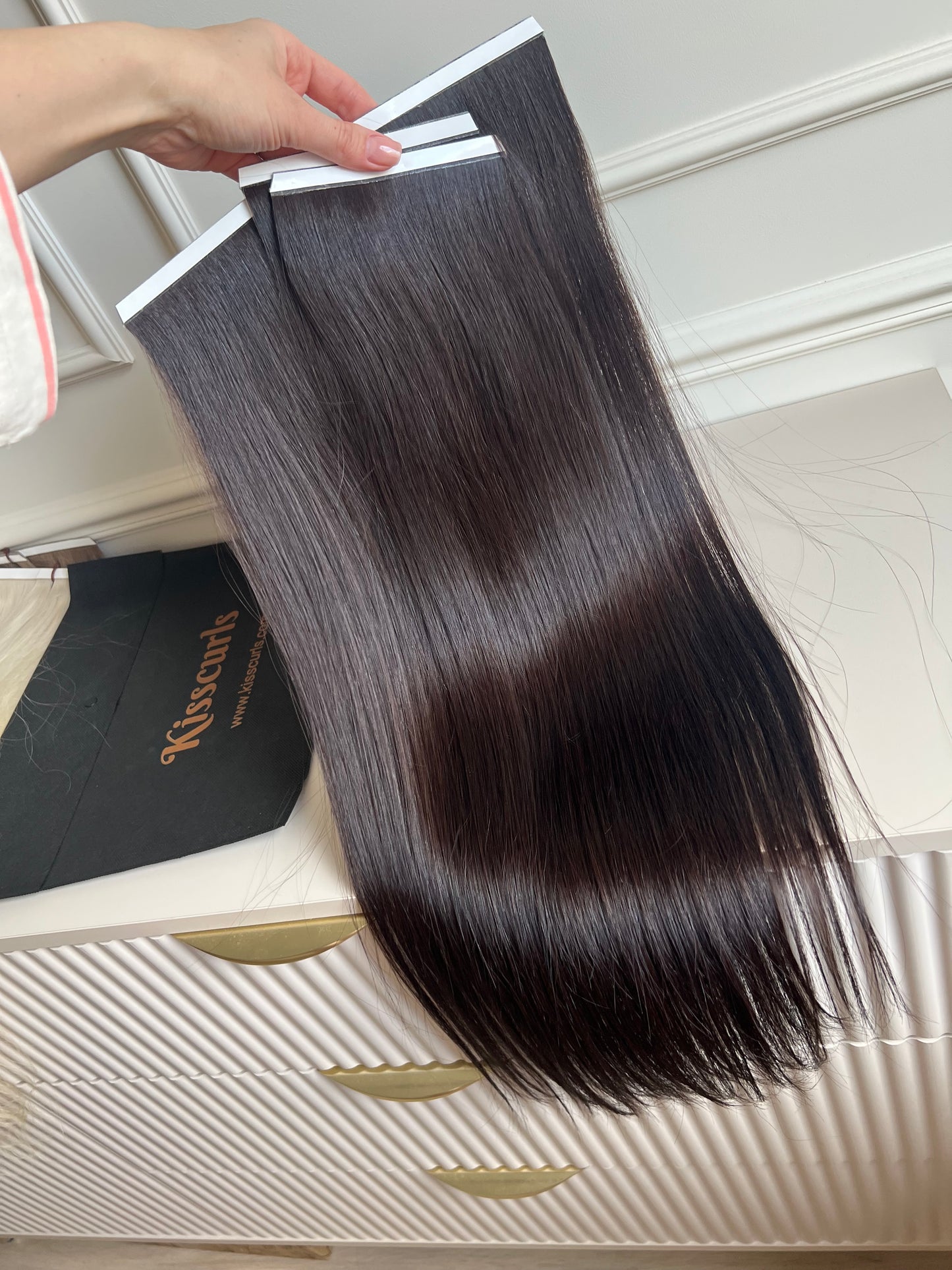 Włosy doczepiane słowiańskie Bio taśmy 124 g 63 cm