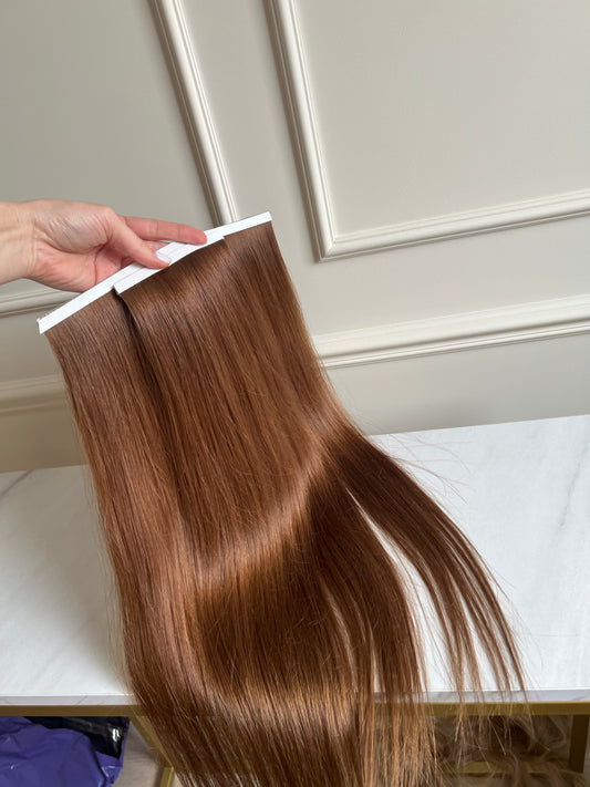 Włosy naturalne Biotape proste słowiańskie  zestaw 90g 59cm