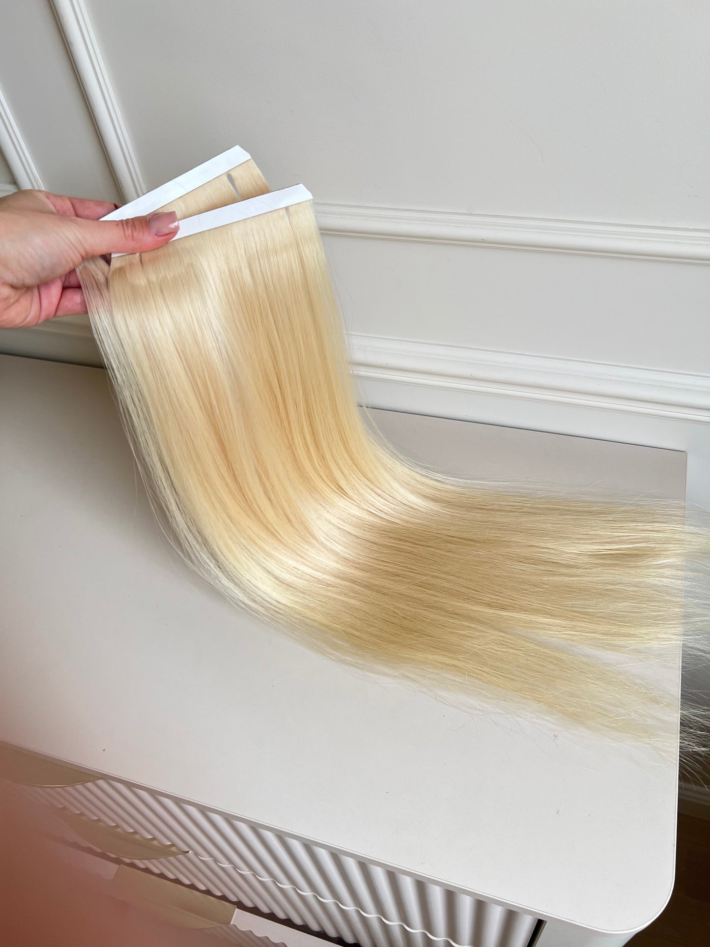 Włosy doczepiane słowiańskie naturalne 56 g 61 cm Bio taśmy boczne