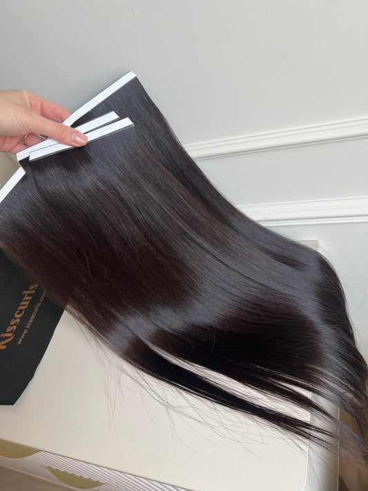 Włosy doczepiane słowiańskie Bio taśmy 124 g 63 cm
