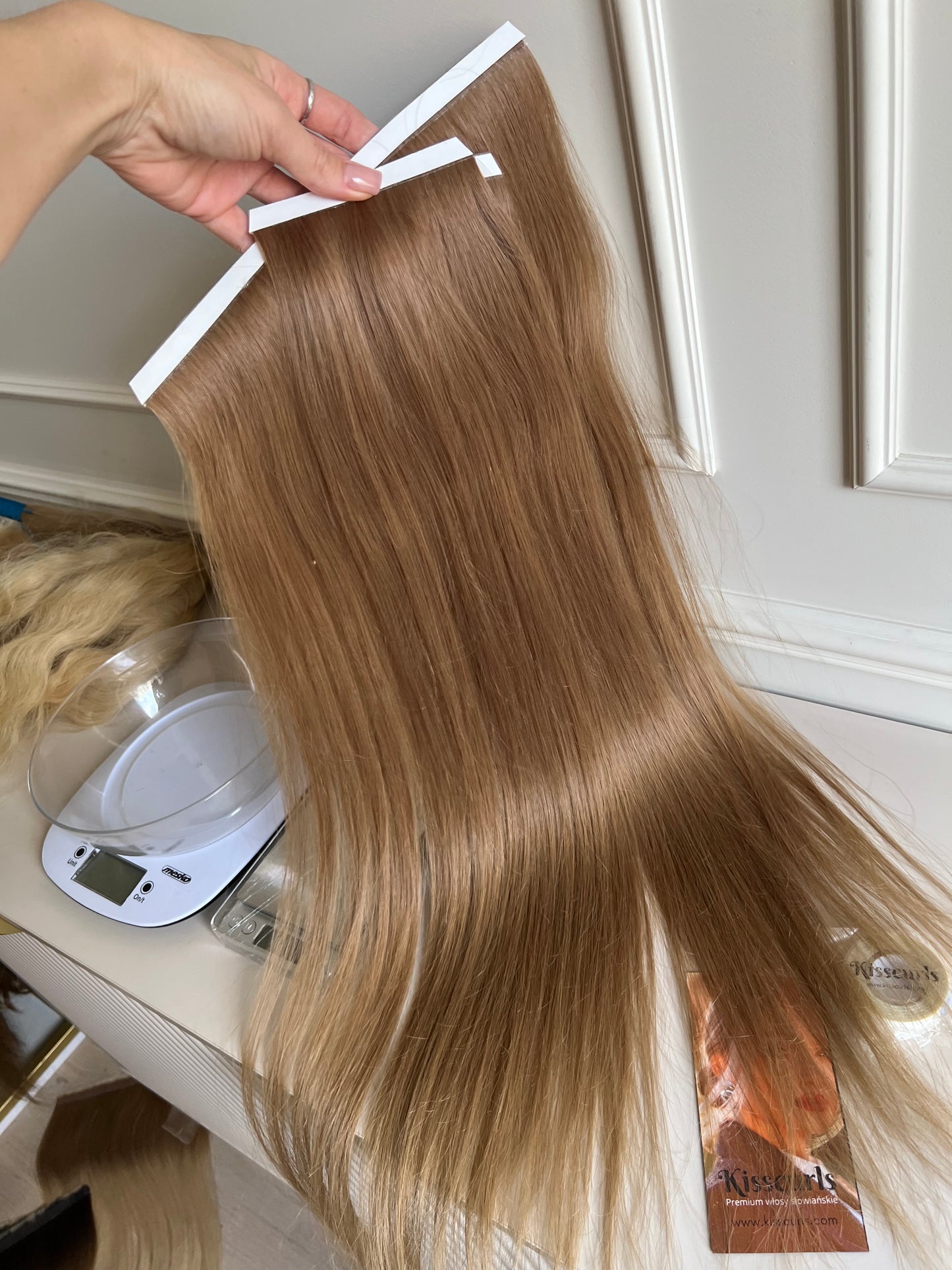 Włosy doczepiane naturalne słowiańskie 117 g 72 cm Bio taśmy