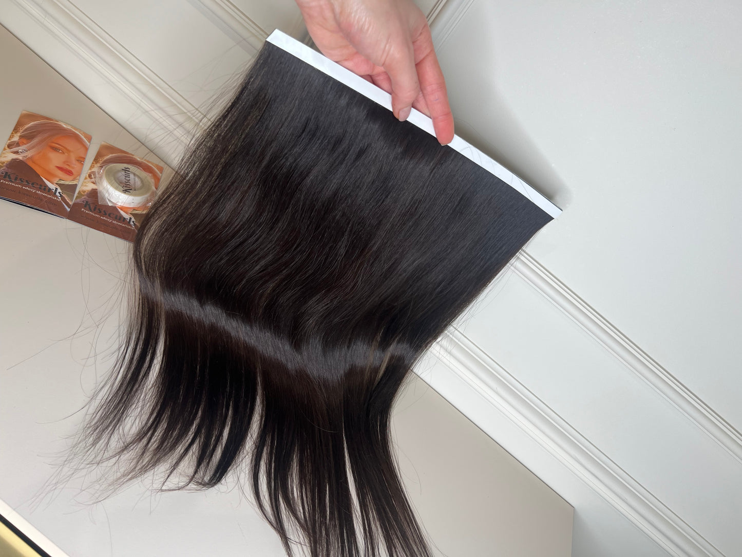 Włosy dziewicze nie farbowane biotaśma 50 cm 51 g Szerokość 30 cm