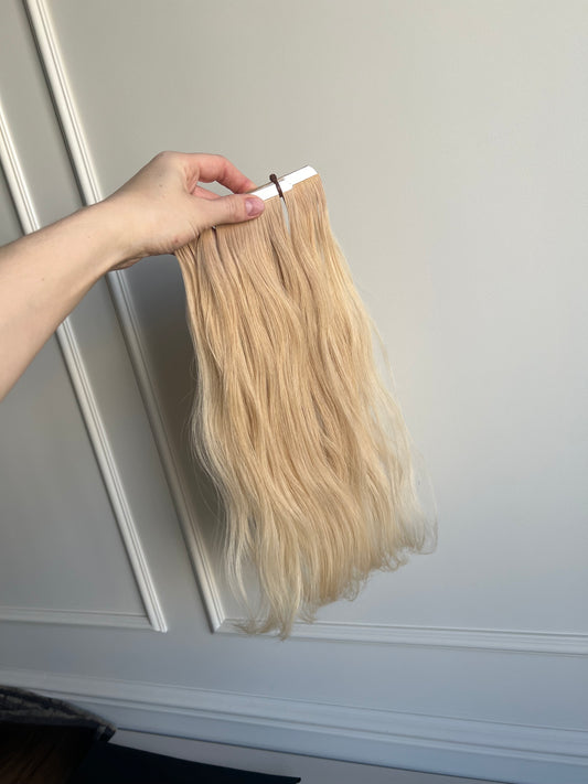 Bio taśmy zestaw jasny Blond 37cm 45g włosy Słowiańskie