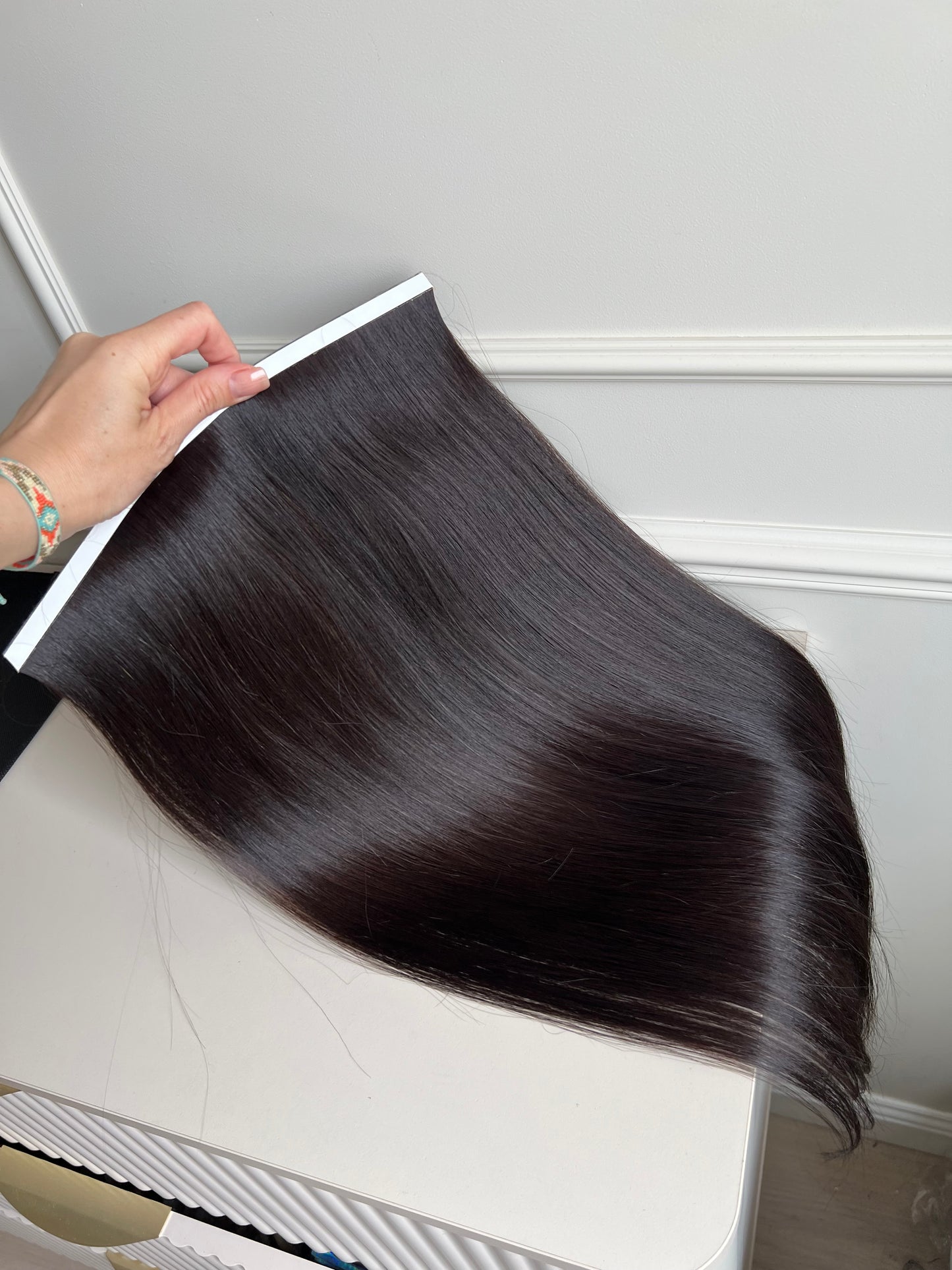 Włosy doczepiane słowiańskie bio taśma 62 cm 73 g