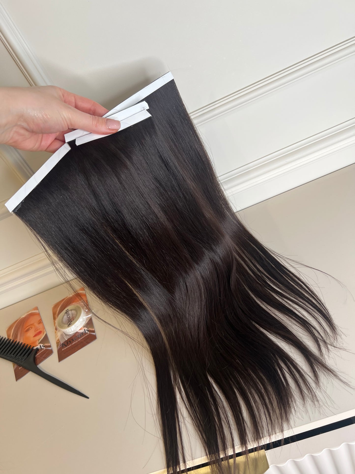 Włosy Doczepiane dziewicze Nie farbowane Bio taśmy zestaw 76 g 50 cm- 3 szt