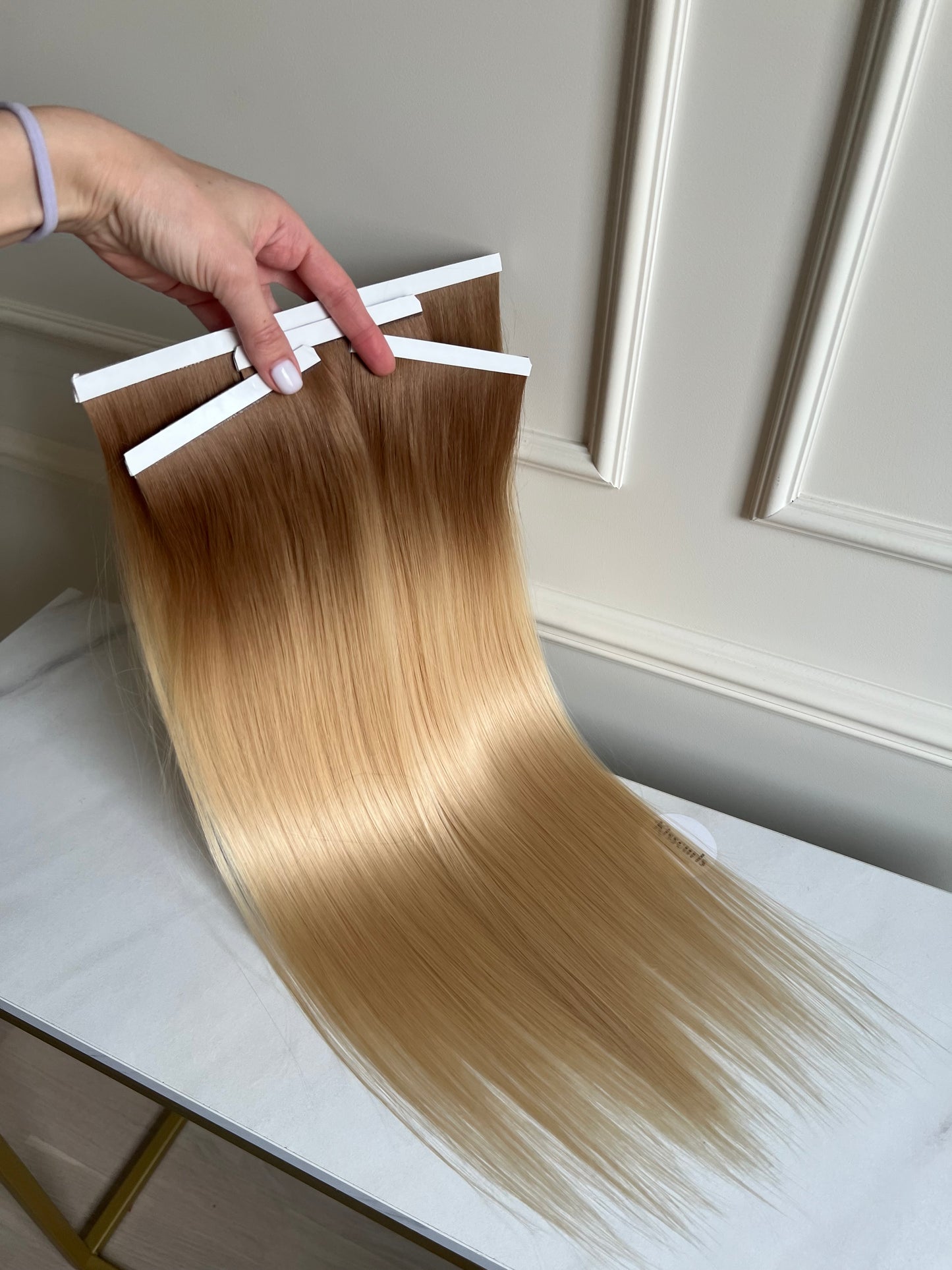 Ombre włosy doczepiane na taśmy 111g 57cm