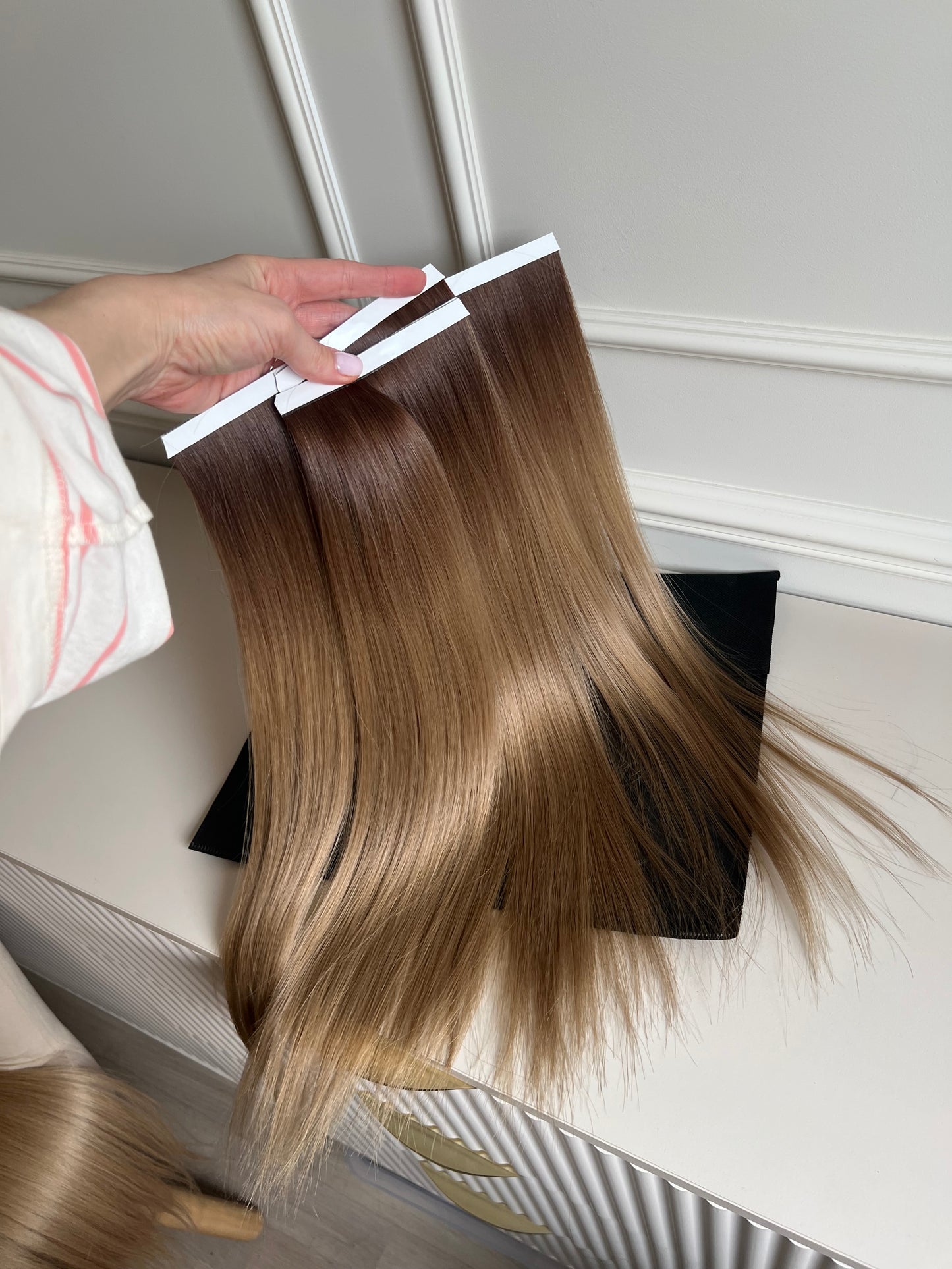 Włosy naturalne doczepiane Biotaśmy słowiańskie ombre 50 cm 107 g