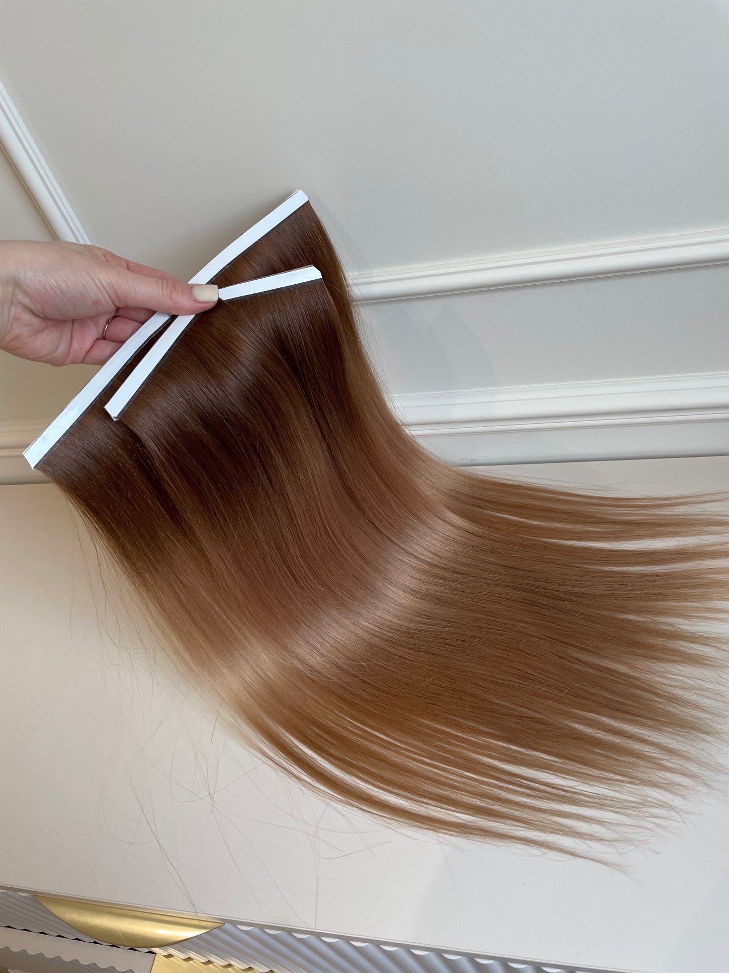 Włosy naturalne doczepiane Miodowy Blond Bio taśmy ombre 76g 54cm 3 szt