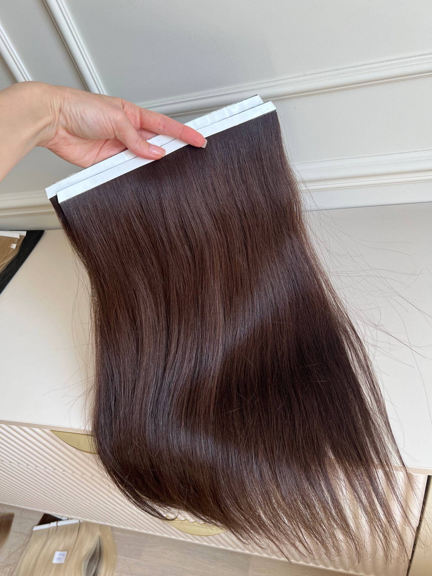 Włosy doczepiane słowiańskie Bio taśmy 56см 115g