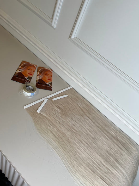 Doczepiane włosy naturalne słowiańskie 97gram 62 cm biotaśmy Zestaw trzy sztuki