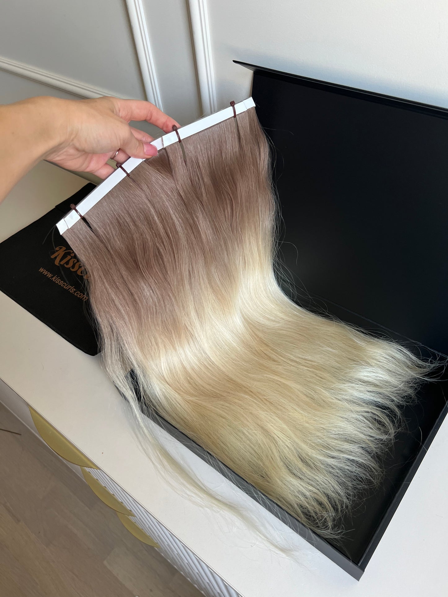 Włosy doczepiane rozjaśnione z dziewiczych 100 g 50 cm