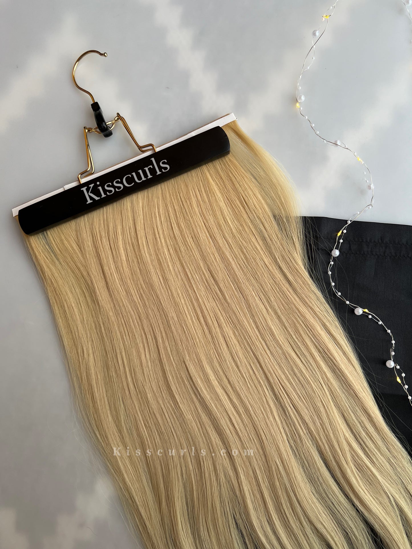 Light Blonde Bio Long Tape Wefts Hair Extensions Set 101g 57cm Slavic Hair